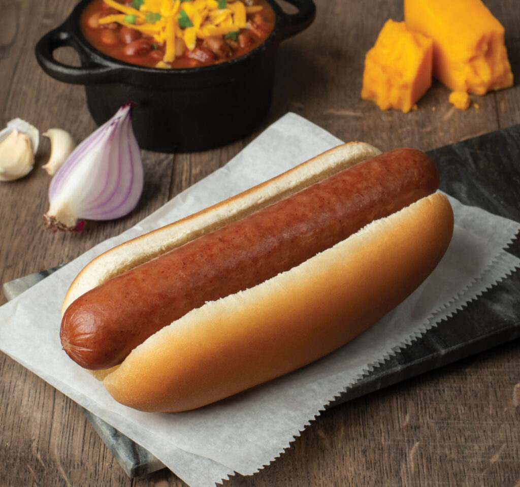 Eisenberg® Butcher’s Special Chili Cheese Beef & Pork Hot Dog 5-1, 6 in