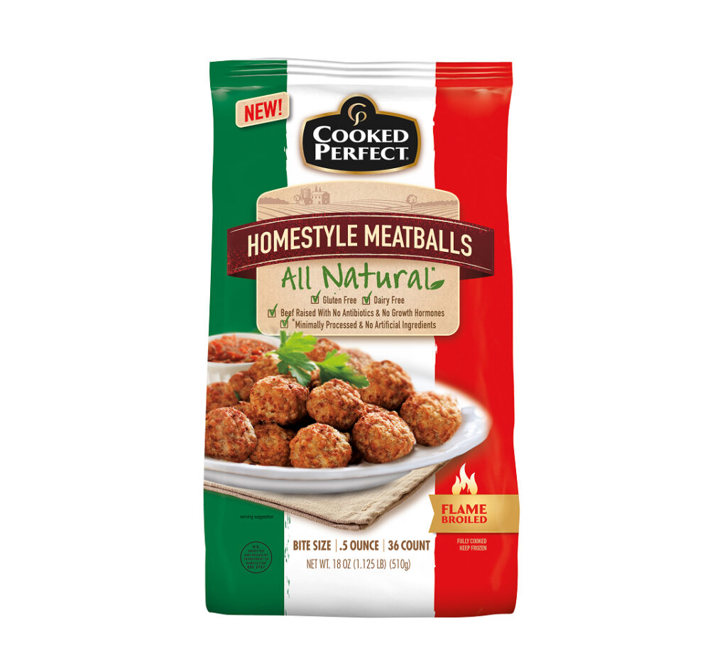 Cooked Perfect® All Natural Homestyle Meatballs 0.5 oz – 18 oz bag
