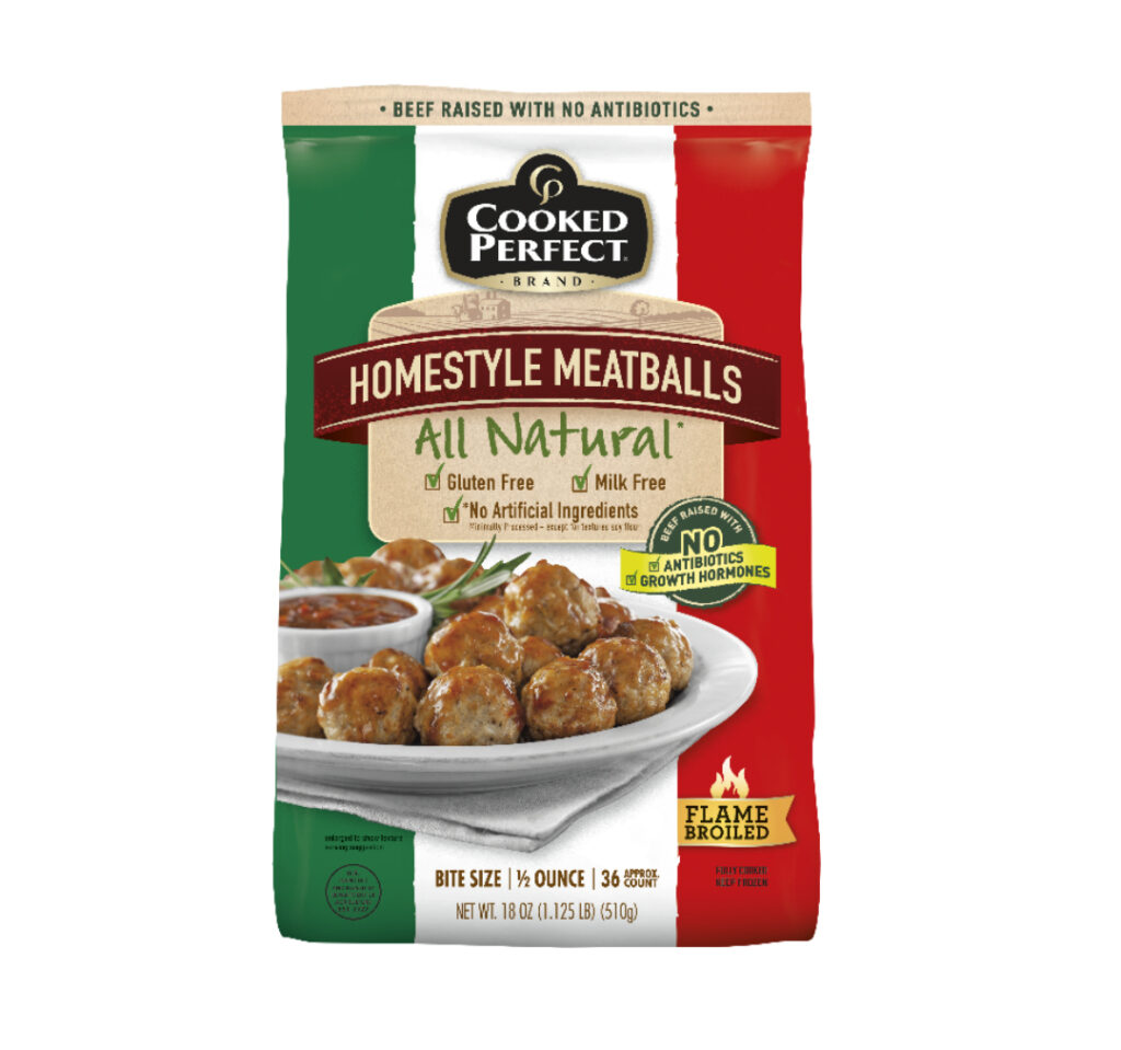 Cooked Perfect® All Natural Homestyle Meatballs 0.5 oz – 18 oz bag