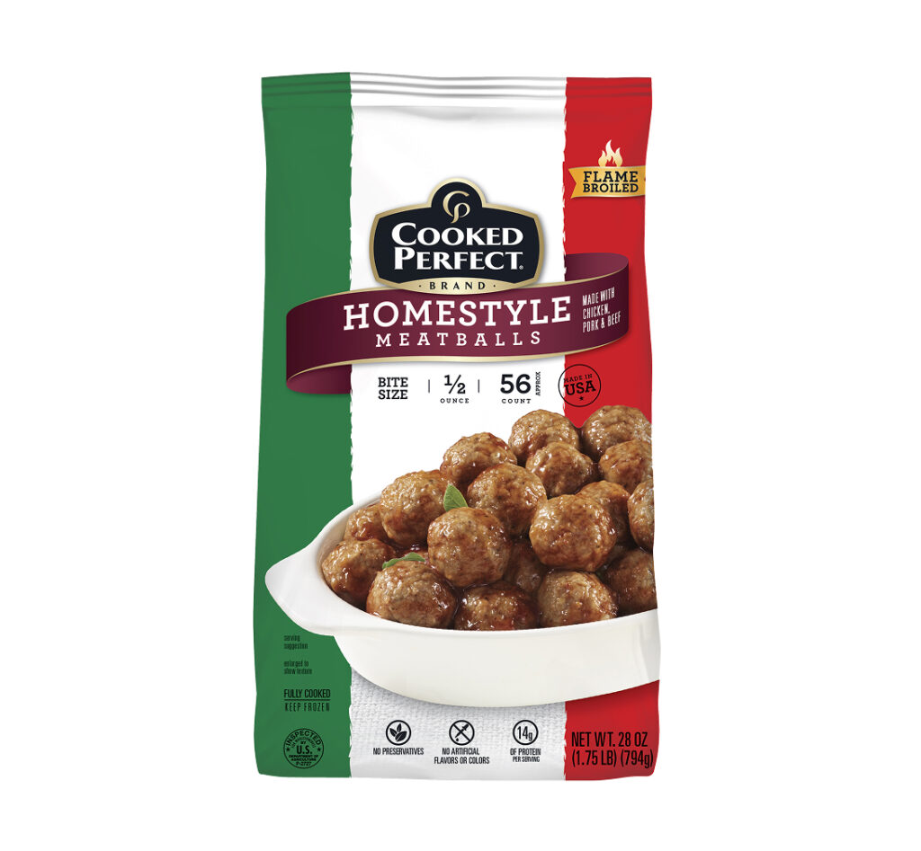 Cooked Perfect® Homestyle Meatballs 0.5 oz – 28 oz bag