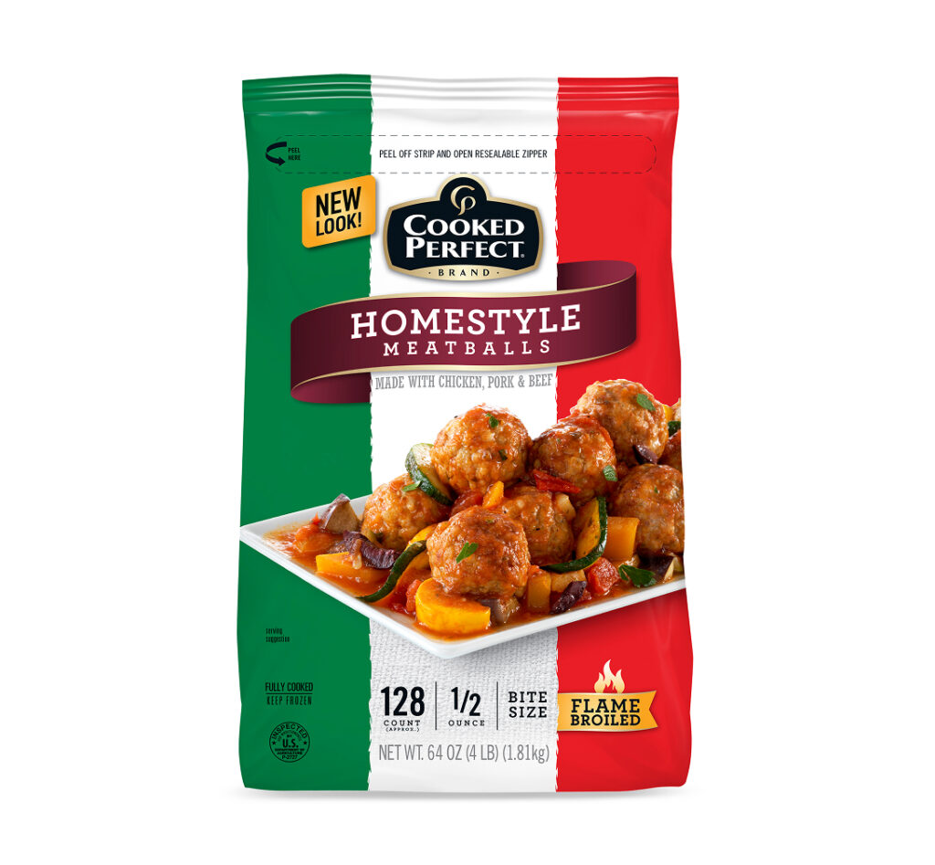 Cooked Perfect® Homestyle Meatballs 0.5 oz – 64 oz bag