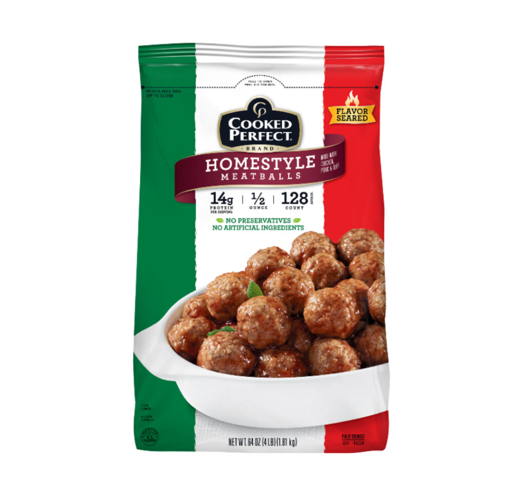 Cooked Perfect® Homestyle Meatballs 0.5 oz – 64 oz bag