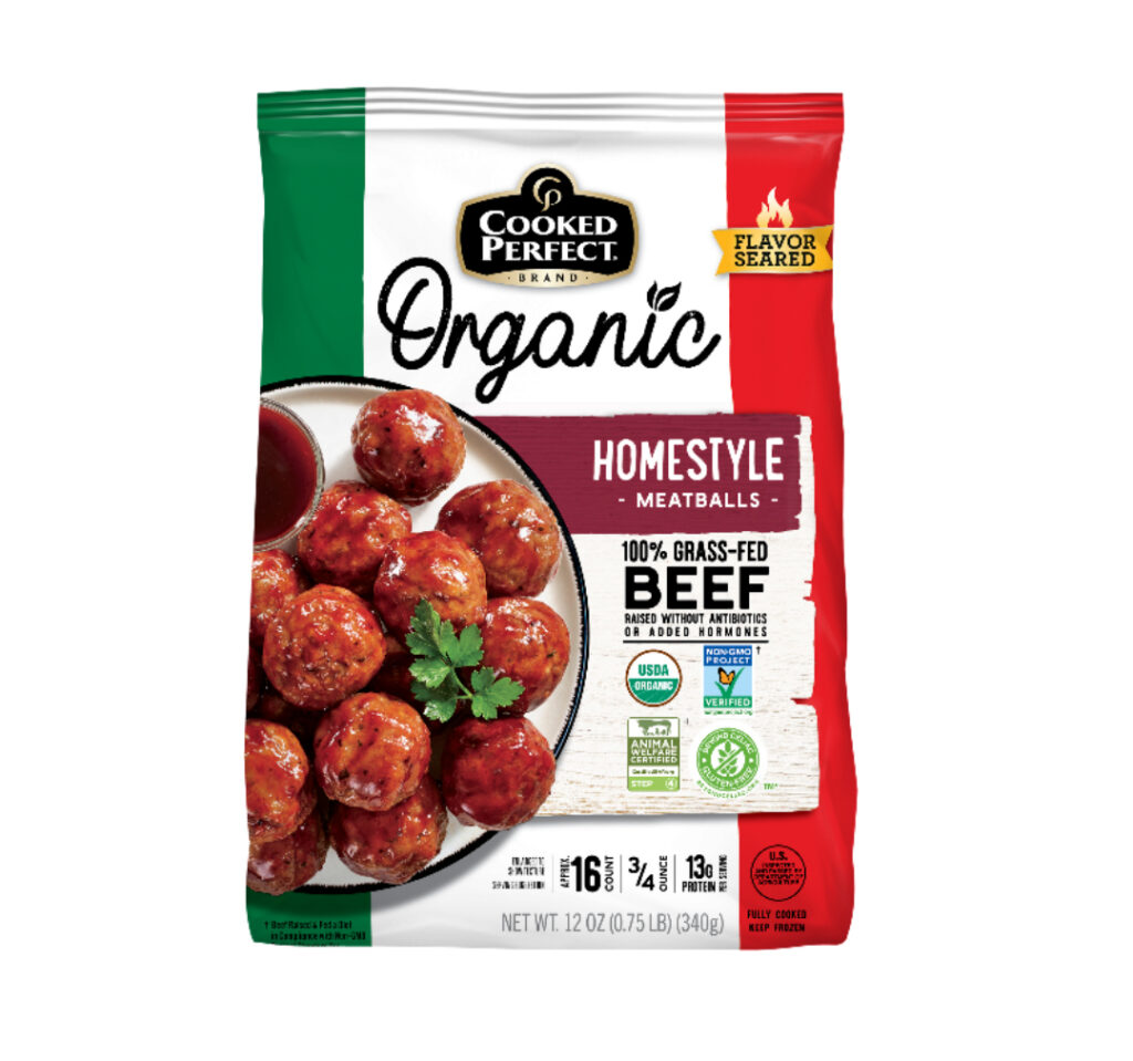 Cooked Perfect® Organic Homestyle Meatballs 0.75 oz – 12 oz bag