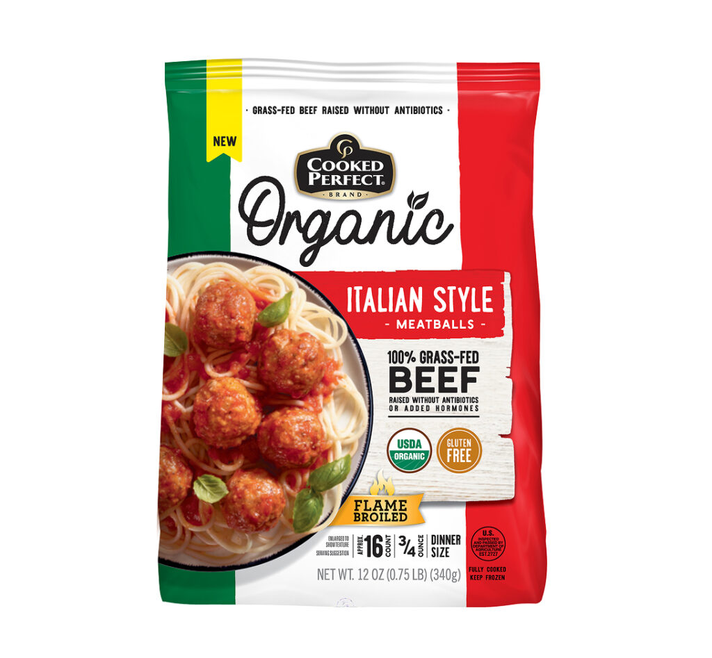 Cooked Perfect® Organic Italian Style Beef Meatballs 0.75 oz – 12 oz bag
