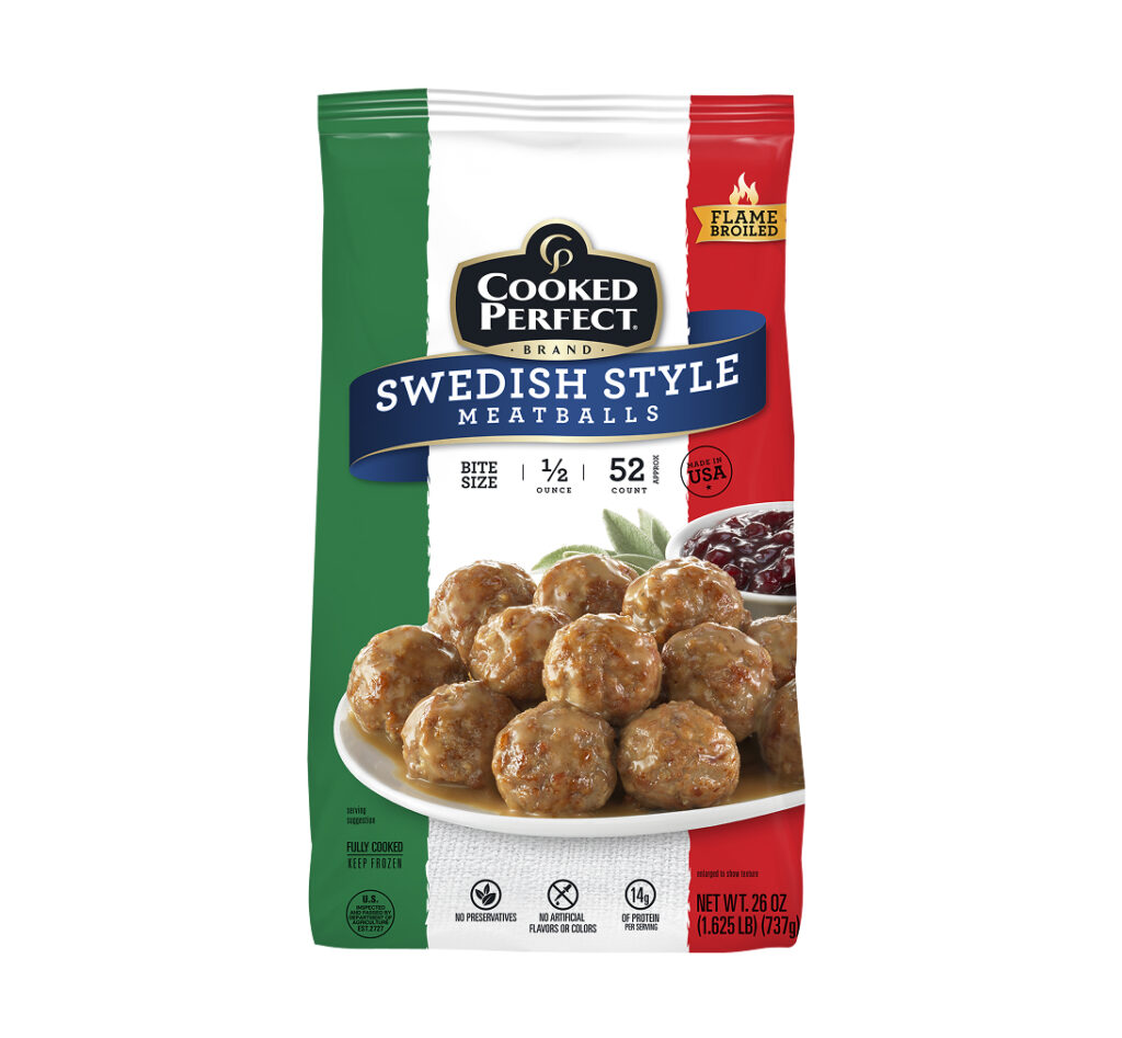 Cooked Perfect® Swedish Style Meatballs 0.5 oz – 26 oz bag