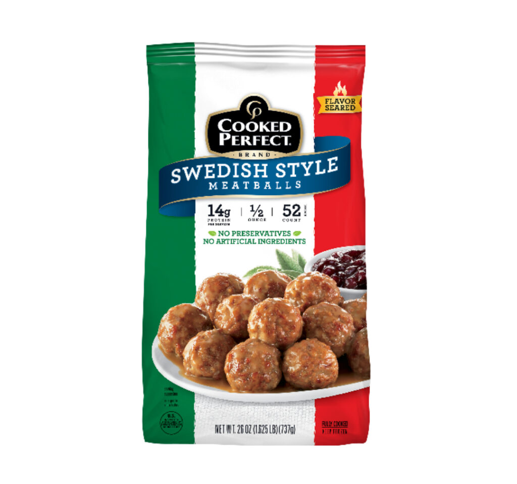 Cooked Perfect® Swedish Style Meatballs 0.5 oz – 26 oz bag