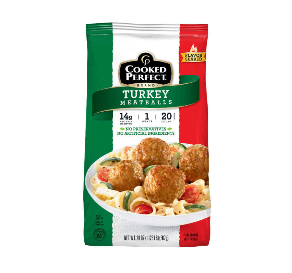 Cooked Perfect® Turkey Meatballs 1.0 oz – 20 oz bag