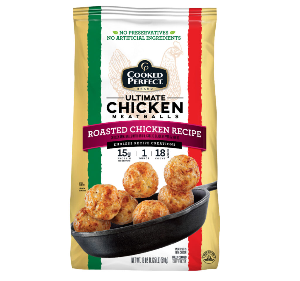 Cooked Perfect® Roasted Chicken Recipe Meatballs 1.0 oz – 18 oz bag