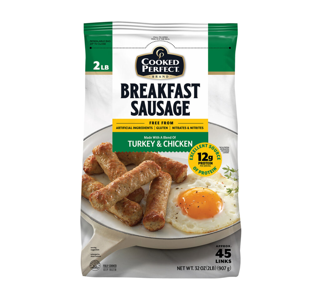 Cooked Perfect® Breakfast Sausage, 0.7 oz – 32 oz bag