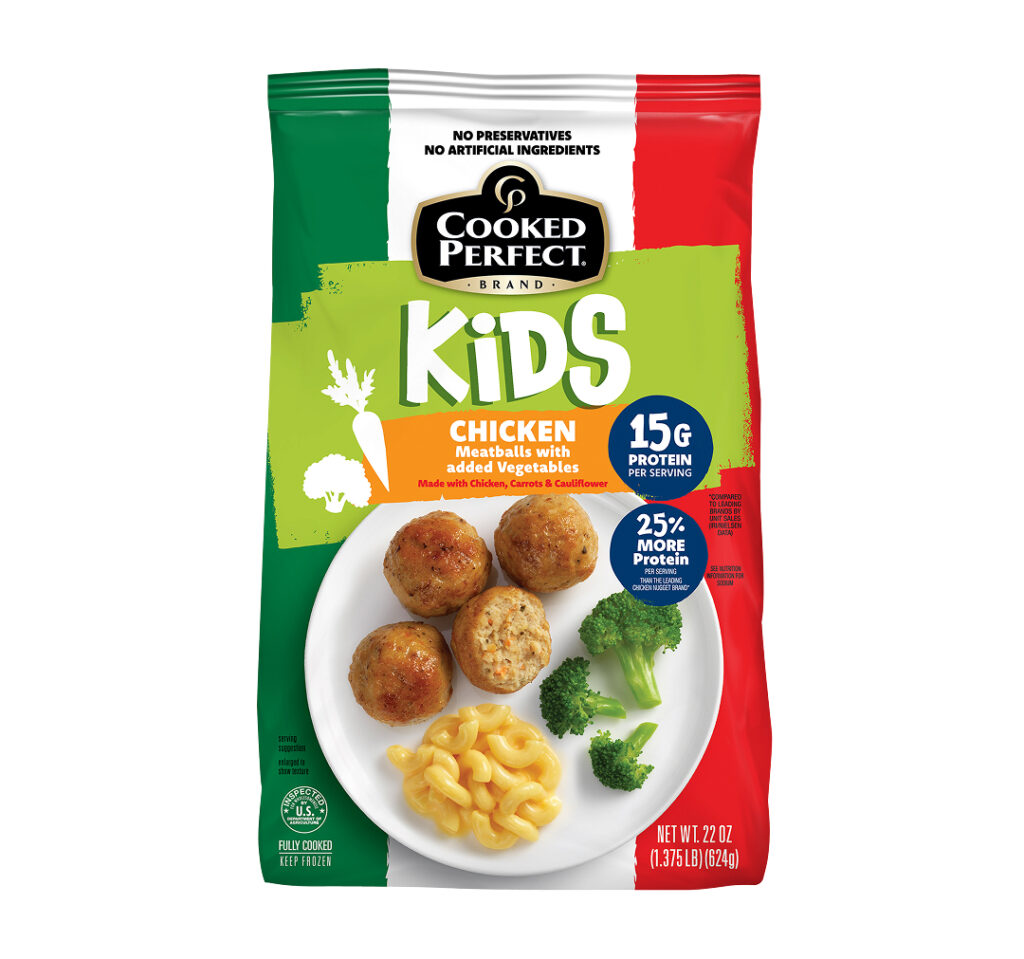 Cooked Perfect® Kids Chicken Meatballs with Added Vegetables, 0.5 oz – 22 oz bag