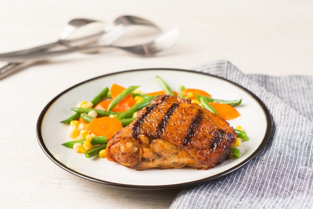 cooked perfect classic style chicken fire grilled boneless thighs