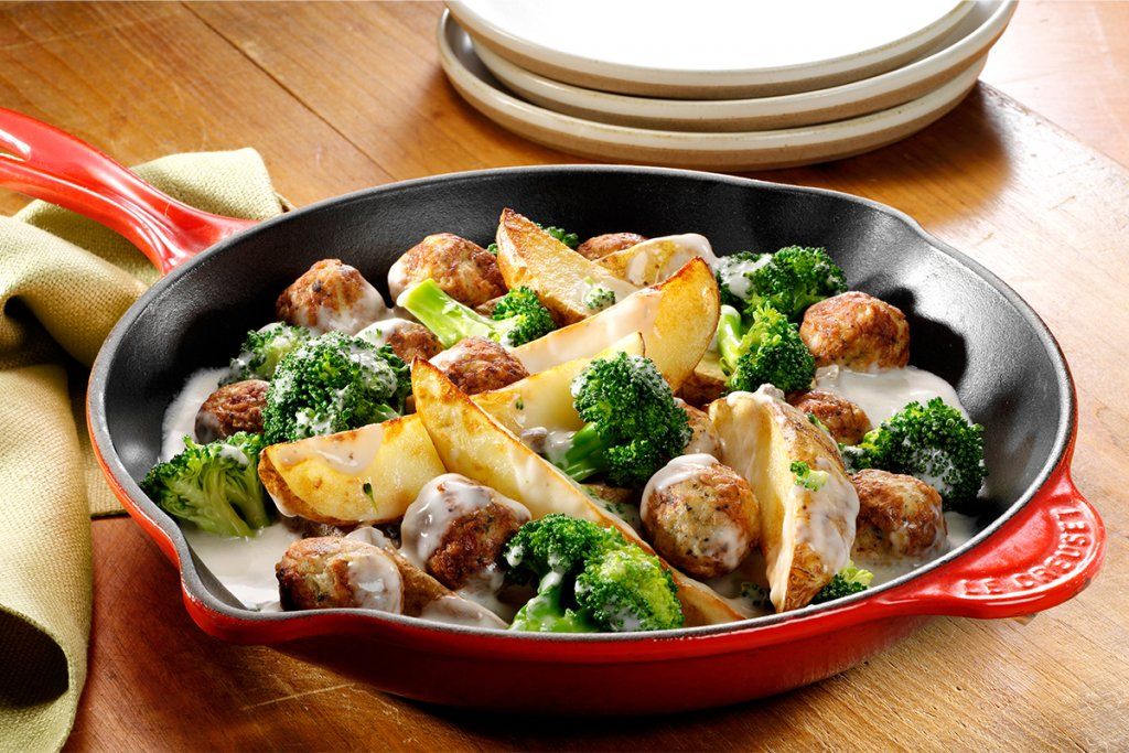 cooked perfect recipe potato meatball skillet